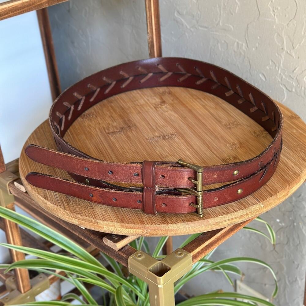 Ralph Lauren Brown Leather Belt - Picture 1 of 7